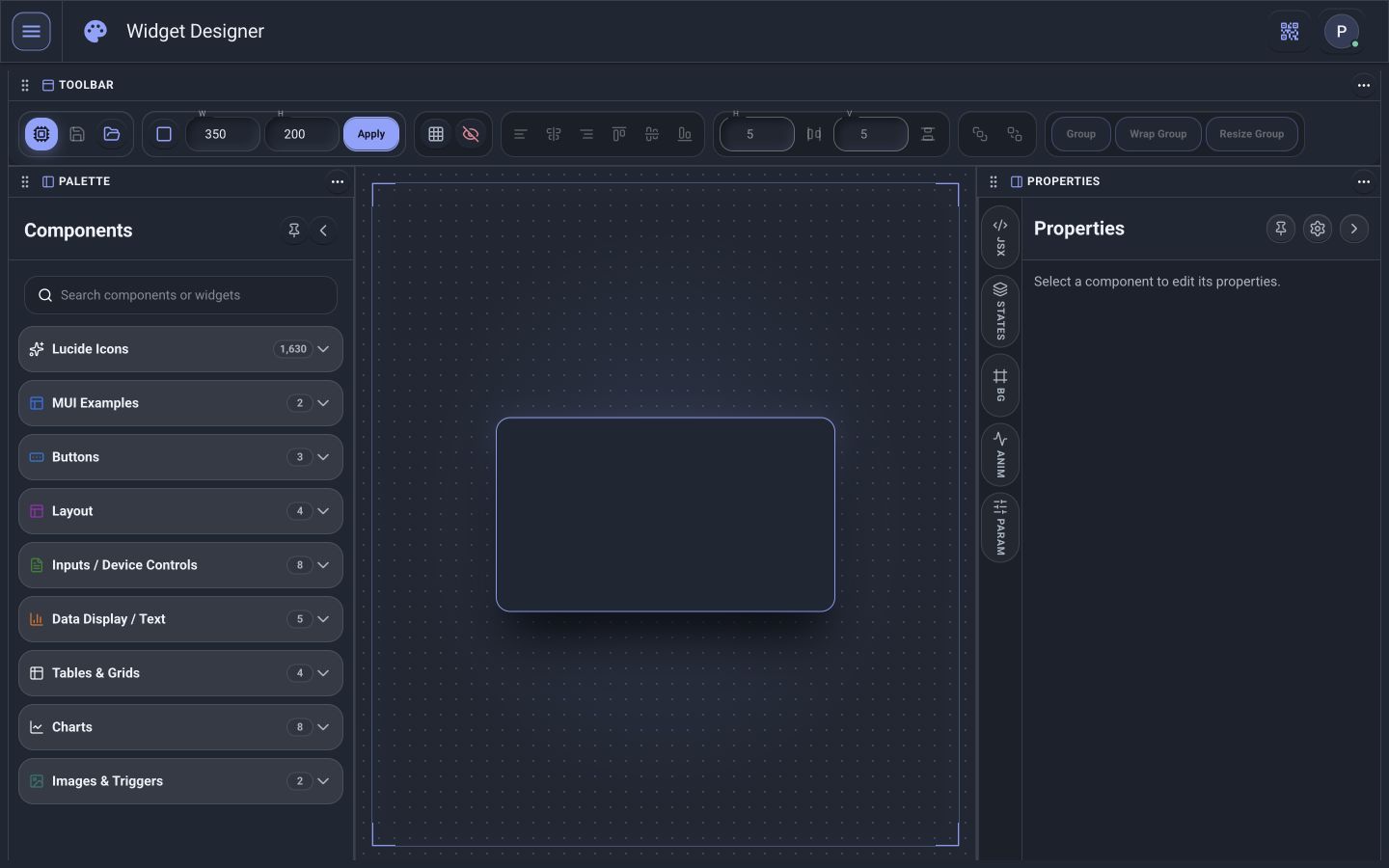 Real PI™ - Command Center Widget Designer